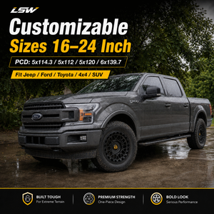 LSR8001 17 18 20 pouces 6x135 5x127 Jantes forgées de style Overland Noir mat pour Jeep Gladiator Toyota Land Cruiser - Product Image 2