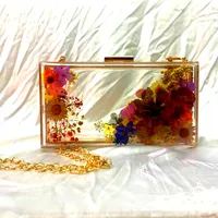 Sac à main de soirée en résine, sac à main unique et tendance, résistant à l'eau, multicolore pour femmes, disponible au meilleur prix