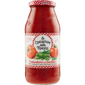 Conserve Della Nonna 500g Salsa per Insalata Confezione da 12 Pezzi Gusti Pomodoro e Basilico - Product Image 1