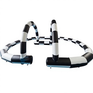Pista inflable gigante para carreras de zorb balls y didi cars, para fiestas y eventos infantiles al aire libre. - Product Image 1