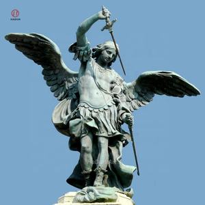 รูปปั้นเทวดาผู้พิทักษ์มีปีกสีบรอนซ์รูปงูแฟนตาซีหกชิ้นทำจากทองสัมฤทธิ์ - Product Image 5