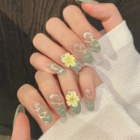 Uñas Postizas de Alta Calidad a Precio de Mayoreo, 10 Piezas, Hermoso Diseño de Lujo Personalizado para Dedos, Tipo Cuadrado