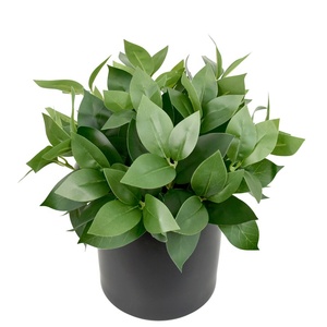 Plantes artificielles en faux toucher, feuilles porte-bonheur, bonsaï, plante murale artificielle pour la décoration de jardin - Product Image 1