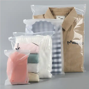 Embalaje de ropa, venta al por mayor, bolsa con cremallera deslizante de polietileno, camiseta de plástico esmerilado mate, sujetador, almacenamiento personalizado, suministro de pantalones reutilizables para mujer - Product Image 2