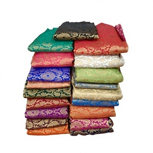 Premium Eco-Friendly Jacquard Brocade <b>Silk</b> <b>Fabric</b> Stain Repellent Wrinkle Resistant for Traditional Costumes Cheongsam Wedding - Product Image 1