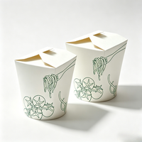 Boîte à emporter en papier kraft biodégradable, écologique, imperméable, jetable, de qualité alimentaire, avec revêtement, durable, finition brillante, application APP
