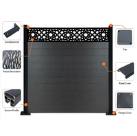 Panneau de clôture en aluminium moderne, composite, décoratif, réglable pour jardin extérieur
