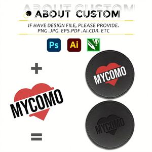 Wholesale <b>Custom</b> Leather Coasters Promotional Gift Pu <b>Car</b> Cup <b>Mat</b> Beverage With Logo - Product Image 3