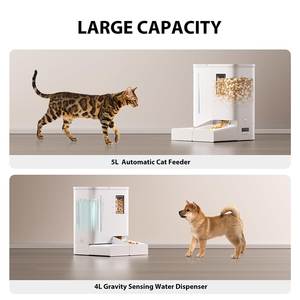 เครื่องให้อาหารแมวอัตโนมัติพร้อมแอปกล้อง5g/2.4G เครื่องให้อาหารสัตว์เลี้ยงผ่าน WiFi 2K วิดีโอ HD & คืนวิสัยทัศน์แบบ2 in 1เครื่องป้อนน้ำและเมล็ดพืช - Product Image 5