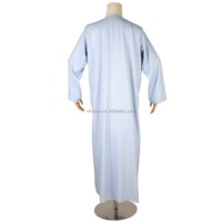Robe arabe musulmane à manches plates en coton des émirats Kaftan Jubah Abaya Jalabya Vêtements islamiques ethniques Lelaki Thobe Kandura