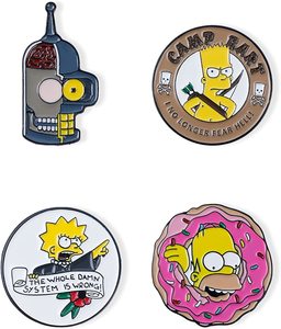 Pin de solapa de donuts Kawaii, broches de dibujos animados de Los Simpsons, personalizado, esmalte suave, mochila, regalos - Product Image 3