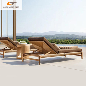 Popular Villa de lujo <span class=keywords><strong>terraza</strong></span> sofá cama muebles de Patio al aire libre Hotel Exterior playa piscina teca <span class=keywords><strong>tumbona</strong></span> impermeable Silla de salón - Product Image 1