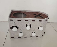 Lit-cave carré confortable en feutre pour chat et griffoir, durable, anti-chute de poils, maison fermée pour chatons, lit pour animaux toutes saisons