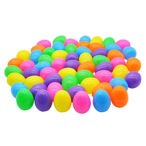 Œufs de Pâques personnalisés en gros, multi-tailles, avec jouets à l'intérieur, coquille d'œuf en plastique, boule colorée DIY, cadeau - Product Image 5