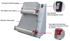 Thương mại Gluten miễn phí tự động <span class=keywords><strong>Maker</strong></span> Báo Chí bột sheeter Con lăn cơ sở làm bánh Pizza máy cho nhà hàng - Product Image 2