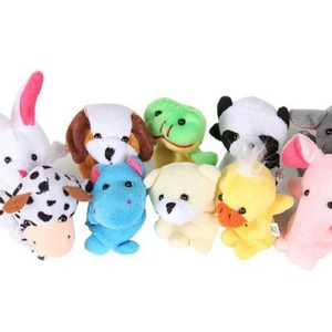 Set di pupazzi da dito con animali da 10 pezzi morbidi animali di peluche giocattoli di marionette da dito per bambini Mini figure di peluche bomboniere per spettacoli - Product Image 3