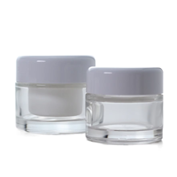 Nouveau pot d'emballage cosmétique transparent de 50ml 150ml et bouteille en verre de 100ml 120ml pour crème ou sérum