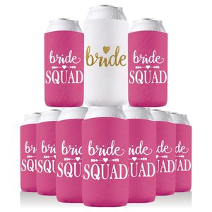 Custom Wedding Can s Bridesmaid Gifts Can Cooler Bachelorette Party Decoraciones Slim Bride Squad Can Sleeves - Product Image 1