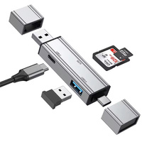 Base de Conexión USB C 3.0, Lector de Tarjetas Micro SD y TF, Adaptador Robusto de Alta Velocidad para PC, Portátil, Adaptador de Tarjeta de Memoria Inteligente SD