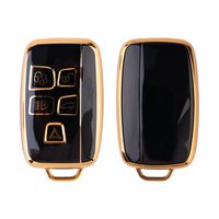 Accessoire de voiture d'apparence exquise étui en TPU clé de voiture à texture dorée étui en TPU pour clé de voiture Land Rover étui en TPU