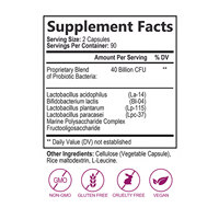 Cápsulas de Suplemento Digestivo Probiótico de Marca Privada OEM con 40 Mil Millones de UFC y Vitaminas para la Salud Intestinal de Adultos