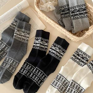 Calcetines Personalizables Otoño-Invierno 2026, Calcetines de Mujer, Tejido Doble, Algodón Grueso, Cálidos, con Diseño Personalizado - Product Image 5