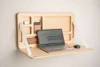 Table murale multifonctionnelle en bois pour le bureau et le salon Étagères murales pratiques et peu encombrantes