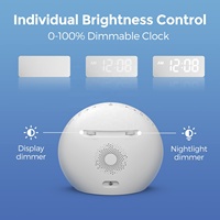 Máquina de Sonido para Dormir Hi-FiD, Lámpara de Noche Inteligente con Luz RGB, Reloj Despertador Digital con Simulación de Amanecer para Bebés y Adultos