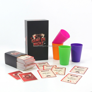 Juego <span class=keywords><strong>de</strong></span> Cartas Personalizado para Fiestas, Juego <span class=keywords><strong>de</strong></span> Beber para Noches <span class=keywords><strong>de</strong></span> <span class=keywords><strong>Juegos</strong></span>, con Vasos <span class=keywords><strong>de</strong></span> Plástico y Pelota <span class=keywords><strong>de</strong></span> Plástico - Product Image 1