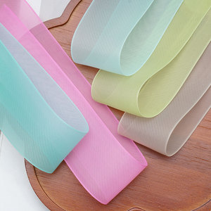 Pita Organza Grosir, Pita Twill Warna Solid dalam Gulungan untuk Dekorasi Pernikahan, Menjahit, Ikat Rambut, Pembungkus Kado, DIY - Product Image 3