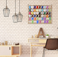 Support mural pliable en bois de pin pour bobines, rangement pour fils à coudre, fils cirés et canettes, support en bois pour fils.