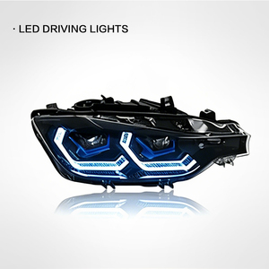 Phares <span class=keywords><strong>LED</strong></span> pour BMW Série 3 F30 F31 (halogènes 2013-2019) – Amélioration et modification des feux avant avec lentille <span class=keywords><strong>LED</strong></span> et clignotants DRL - Product Image 2