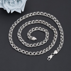 JXX Venta al por Mayor de Cadenas Cubanas Plateadas de Estilo Hip Hop para Hombre, Material Principal Latón, Estilo Clásico - Product Image 3