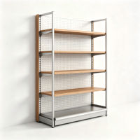 Gondoles de magasin de détail en métal au design personnalisé, rayonnages de supermarché