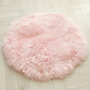 Echter Schaffell-Lammfell-Teppich Hochfloriger Runder Teppich Matte Teppich für Wohnzimmer Schlafzimmer Esszimmer & Badezimmer - Product Image 4