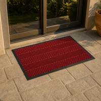 Tapis d'entrée robuste à fort trafic, construction durable, bord en caoutchouc renforcé pour entrepôt et portail