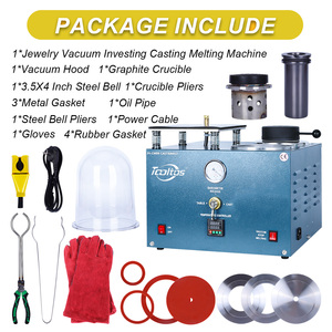 1100&deg;C <strong>Jewelry</strong> <strong>Lost</strong> <strong>Wax</strong> <strong>Casting</strong> Mold Plaster Investment Gold Silver Copper Metal Refining 2L Vacuum Melting &amp; <strong>Casting</strong> Machine - Product Image 2