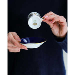 Service à café expresso Richard Ginori 12 pièces modèle Empire avec décoration Cléopâtre, emballé dans un sac de voyage pour hôtels 0g - Product Image 5