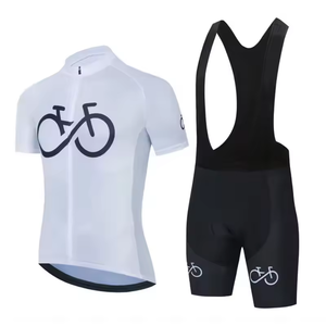 Traje de <span class=keywords><strong>Ciclismo</strong></span> de <span class=keywords><strong>verano</strong></span> personalizado, <span class=keywords><strong>conjunto</strong></span> de pantalones cortos de camisa de manga corta para hombres, transpirable, absorbente del sudor, secado rápido, ligero - Product Image 1