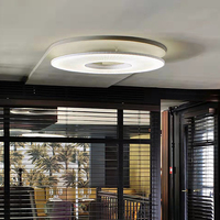 Lustre artistique créatif Fluo Nordic avec abat-jour en tissu, éclairage suspendu en forme de grande roue pour salon et escalier