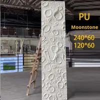 Panneau mural en mousse PU imitation pierre artificielle, résistant à l'humidité, pour usage intérieur/extérieur, avec design de briques 3D