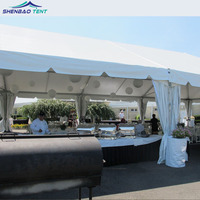 Tentes extérieures de mariage de partie d'événement pour des tentes d'entrepôt de stockage d'usine couverture de PVC claire pour l'événement extérieur de 100-500 personnes