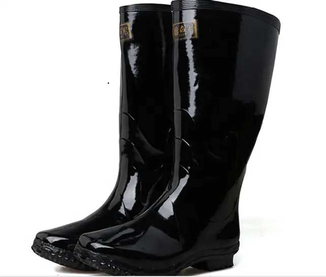 Botas de lluvia Wellington, zapatos negros antideslizantes de goma, 3539