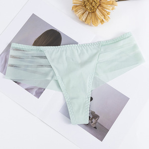 Culottes simples sans couture pour femmes, sexy, taille basse, en soie glacée - Product Image 6