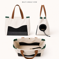 Sac de transport en tissu élégant, léger et portable pour chats et chiens ; un sac à main chic et minimaliste avec fermeture à bouton.