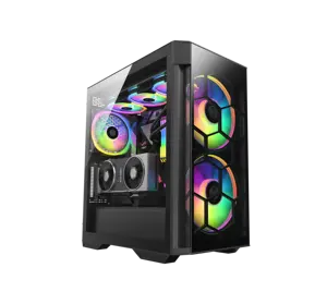 2023 venda quente Full torre EATX gaming case gamer pc para ventilador RGB