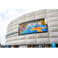 Affichage LED d'extérieur à installation fixe P4, prise en charge SDK, gestion de contenu à distance pour façade de bâtiment d'aéroport, publicités 3D à vision directe