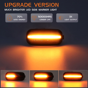 Amber Sequential Dynamic LED Sequential Container Flashback Signal Lights pour <span class=keywords><strong>Audi</strong></span> <span class=keywords><strong>A3</strong></span> A4 RS4 S4 B6 B7 2003-2008 - Product Image 2