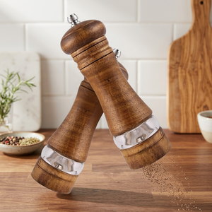 M Wood Hand Operated Salt and <b>Pepper</b> <b>Grinder</b> Set with Adjustable <b>Pepper</b> <b>Grinder</b> Eco-Friendly - Product Image 4