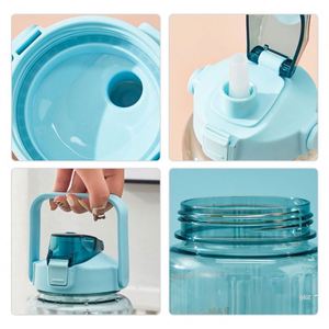 Botella de Agua Deportiva para Gimnasio, 64oz 2L, Libre de BPA, de Plástico, con Marcador de Tiempo, Venta al Por Mayor - Product Image 3